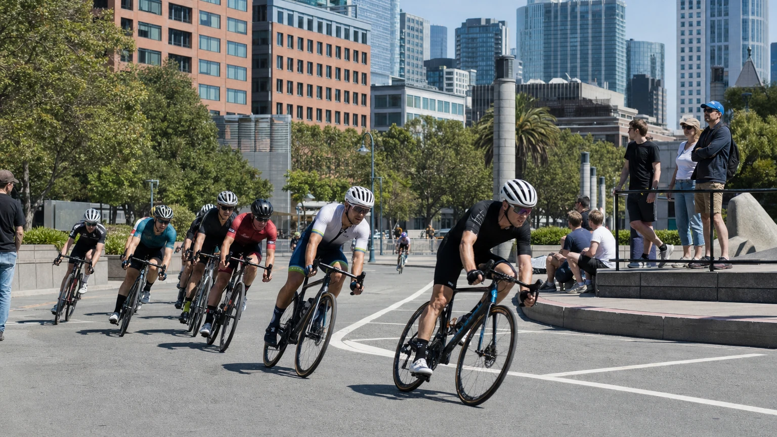 Representative San Francisco cycling scene.