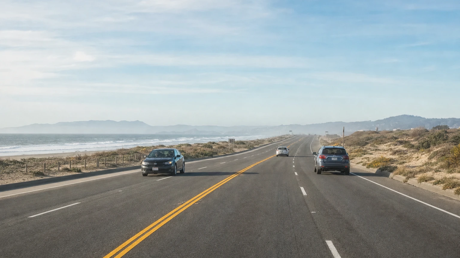SF News Today explainer showing the Lincoln-to-Sloat Great Highway segment, the permanently retired segment south of Sloat, and the weekend closure schedule under Proposition G.